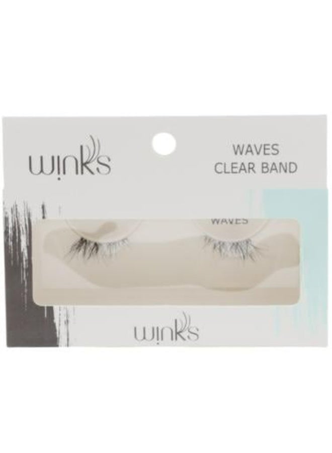 Clear Band False Eyelashes WAVES 47